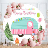 Aperturee - Circle Campers Outdoor Happy Birthday Backdrop